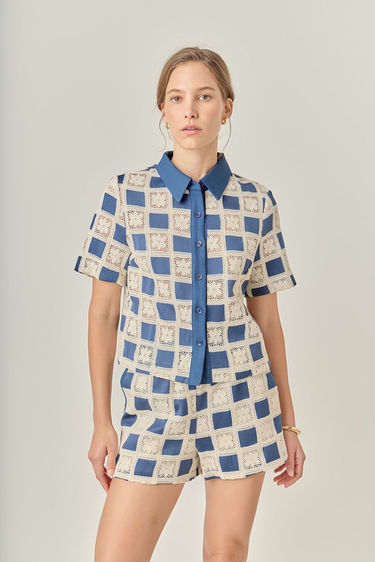 Crochet Patchwork Shirt