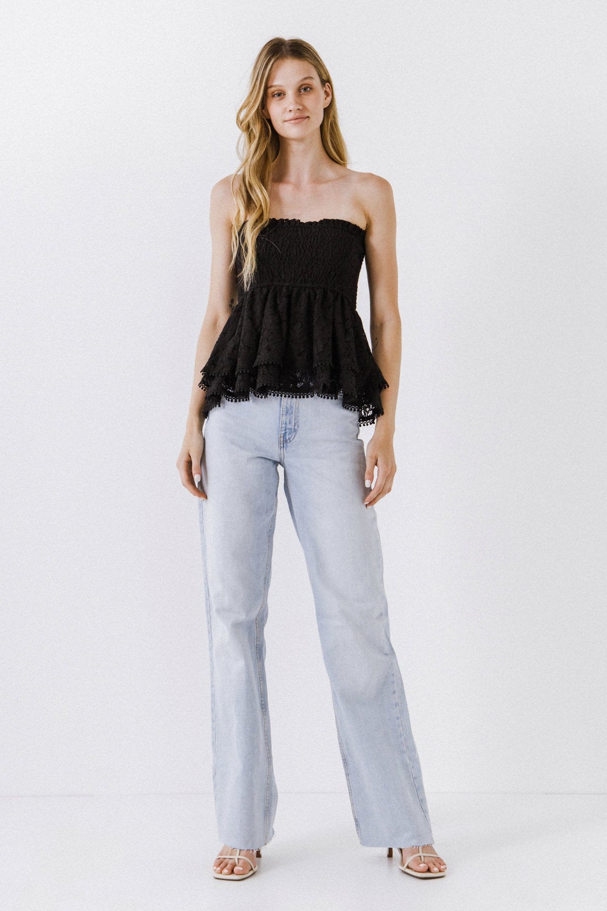 Strapless Tube Lace top