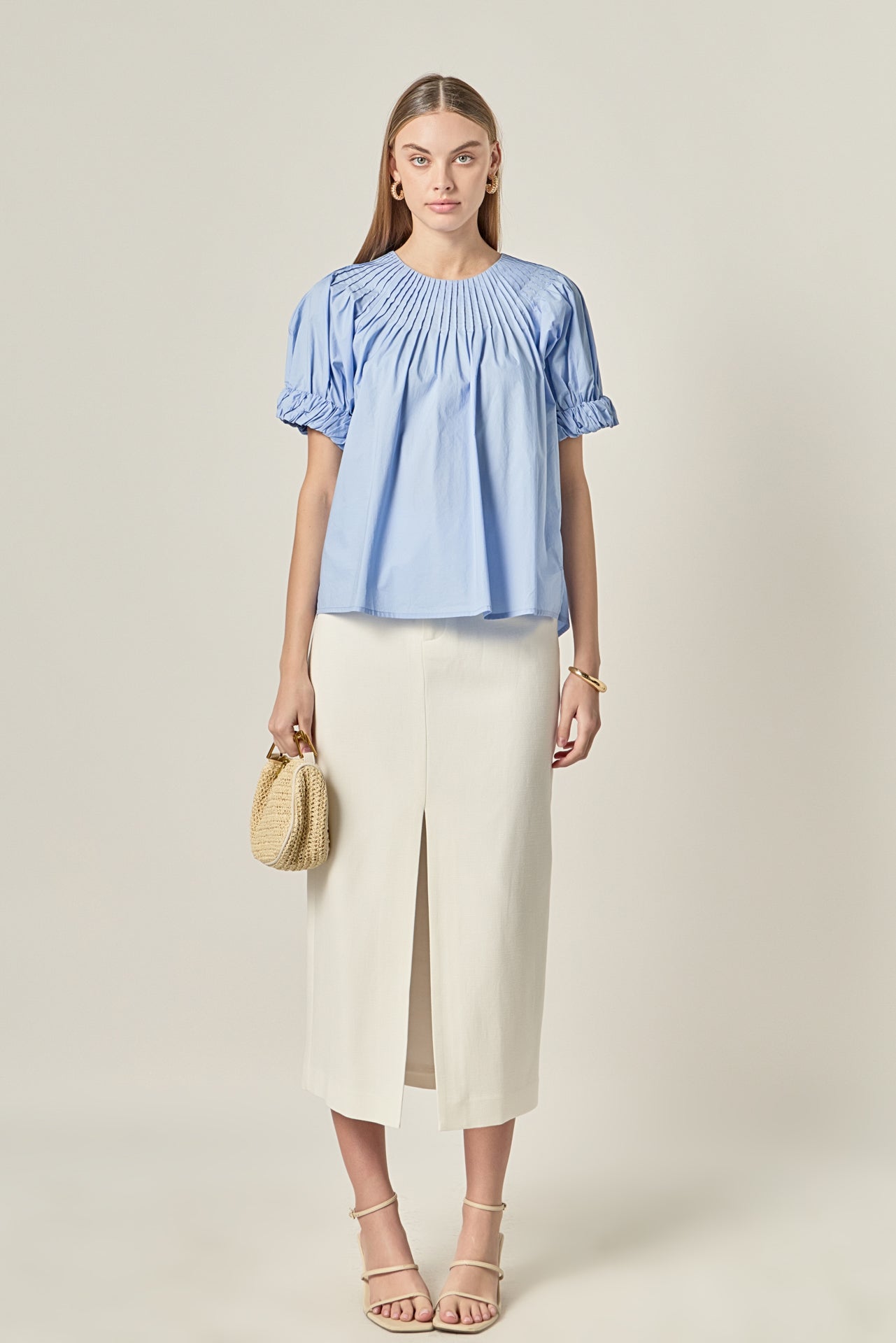 ENGLISH FACTORY - Tuck Detail Blouse - BLOUSES available at Objectrare