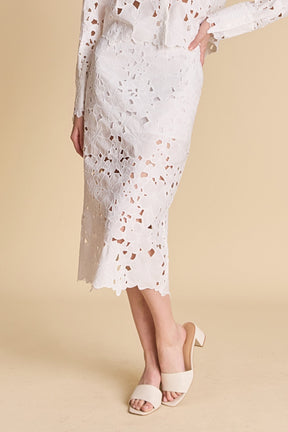 ENDLESS ROSE - Lace Midi Skirt - SKIRTS available at Objectrare