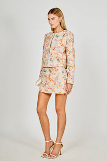 Muliticolor Sequins Mini Skirt