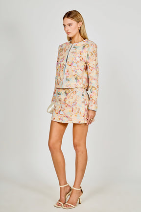 Muliticolor Sequins Mini Skirt