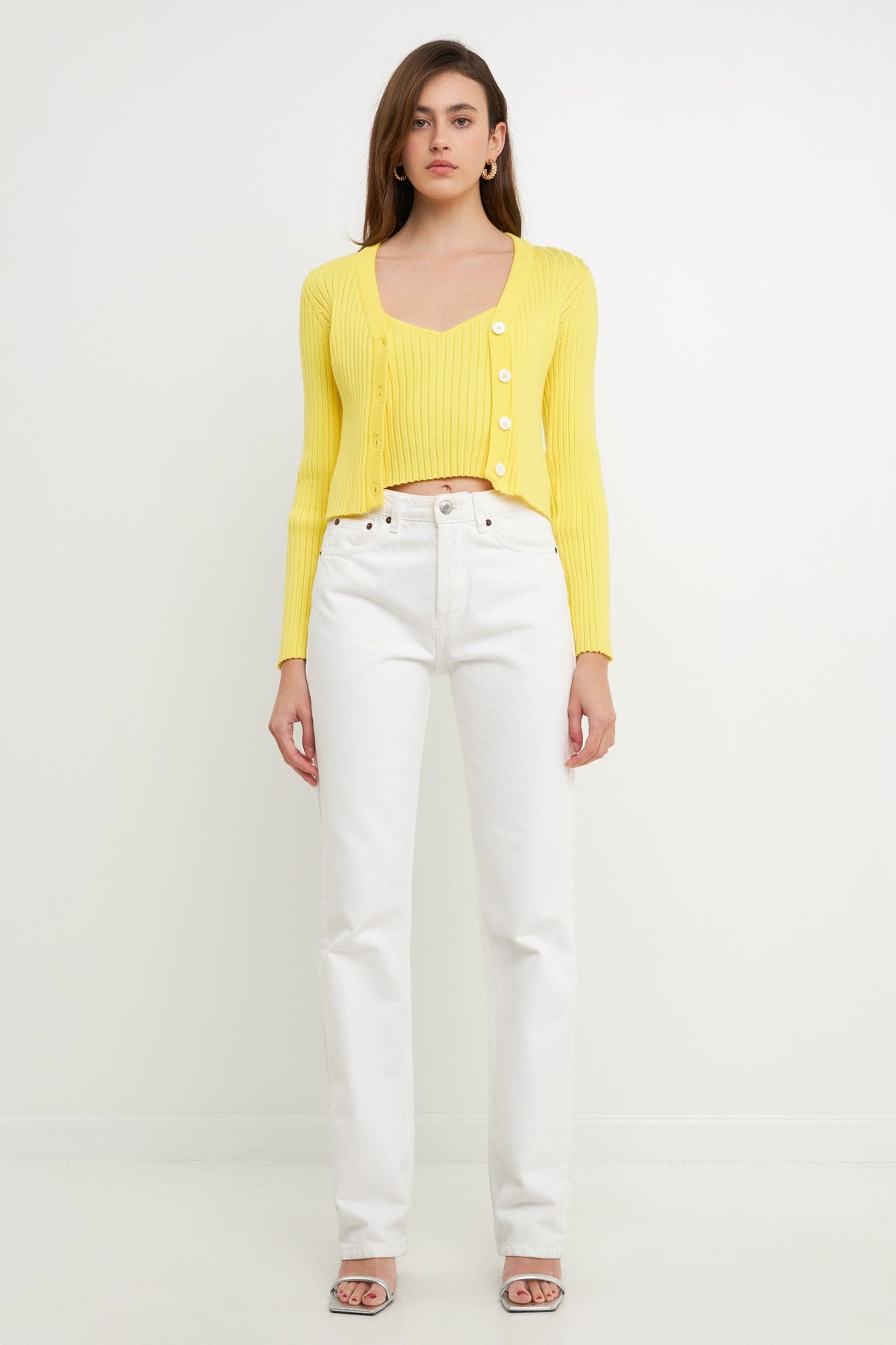 ENDLESS ROSE - Knit Cropped Lounge Cardigan - SWEATERS & KNITS available at Objectrare