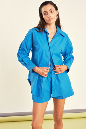 GREY LAB - Oversize Collared Shirt - TOPS available at Objectrare