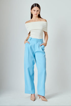 ENDLESS ROSE - High-Waisted Suit Trousers - PANTS available at Objectrare