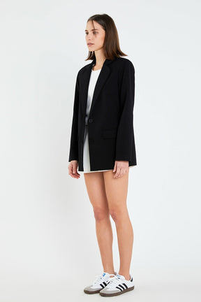 ENGLISH FACTORY - English Factory - Terry Round Collared Blazer - BLAZERS available at Objectrare