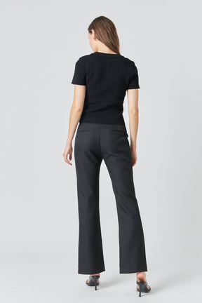 ENDLESS ROSE - Shank Button Knit Top - TOPS available at Objectrare