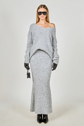 ENDLESS ROSE - Furry V Neck Sweater - SWEATERS & KNITS available at Objectrare