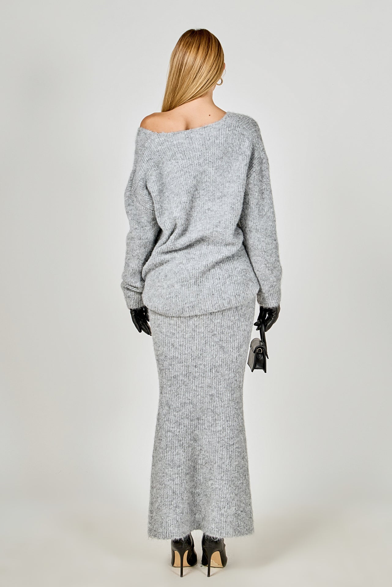 ENDLESS ROSE - Furry V Neck Sweater - SWEATERS & KNITS available at Objectrare