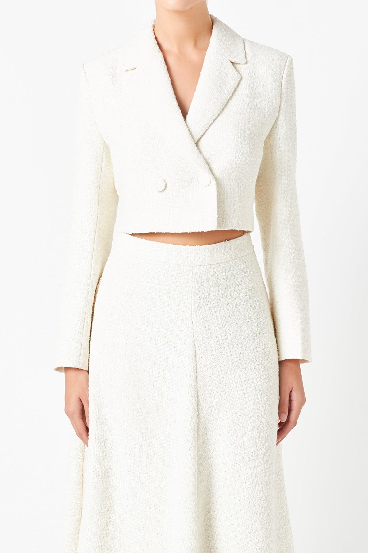 ENDLESS ROSE - Endless Rose - Textured Cropped Jacket - BLAZERS available at Objectrare