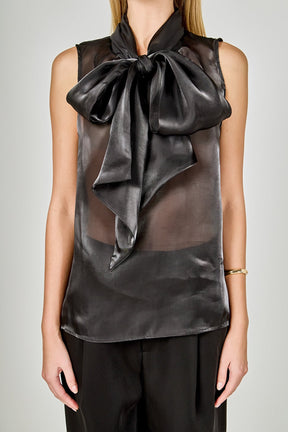 ENDLESS ROSE - Organza Sleeveless Top - TOPS available at Objectrare