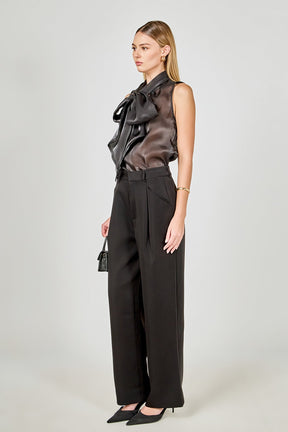 ENDLESS ROSE - Organza Sleeveless Top - TOPS available at Objectrare