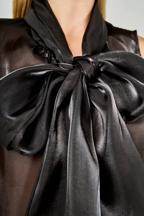 ENDLESS ROSE - Organza Sleeveless Top - TOPS available at Objectrare