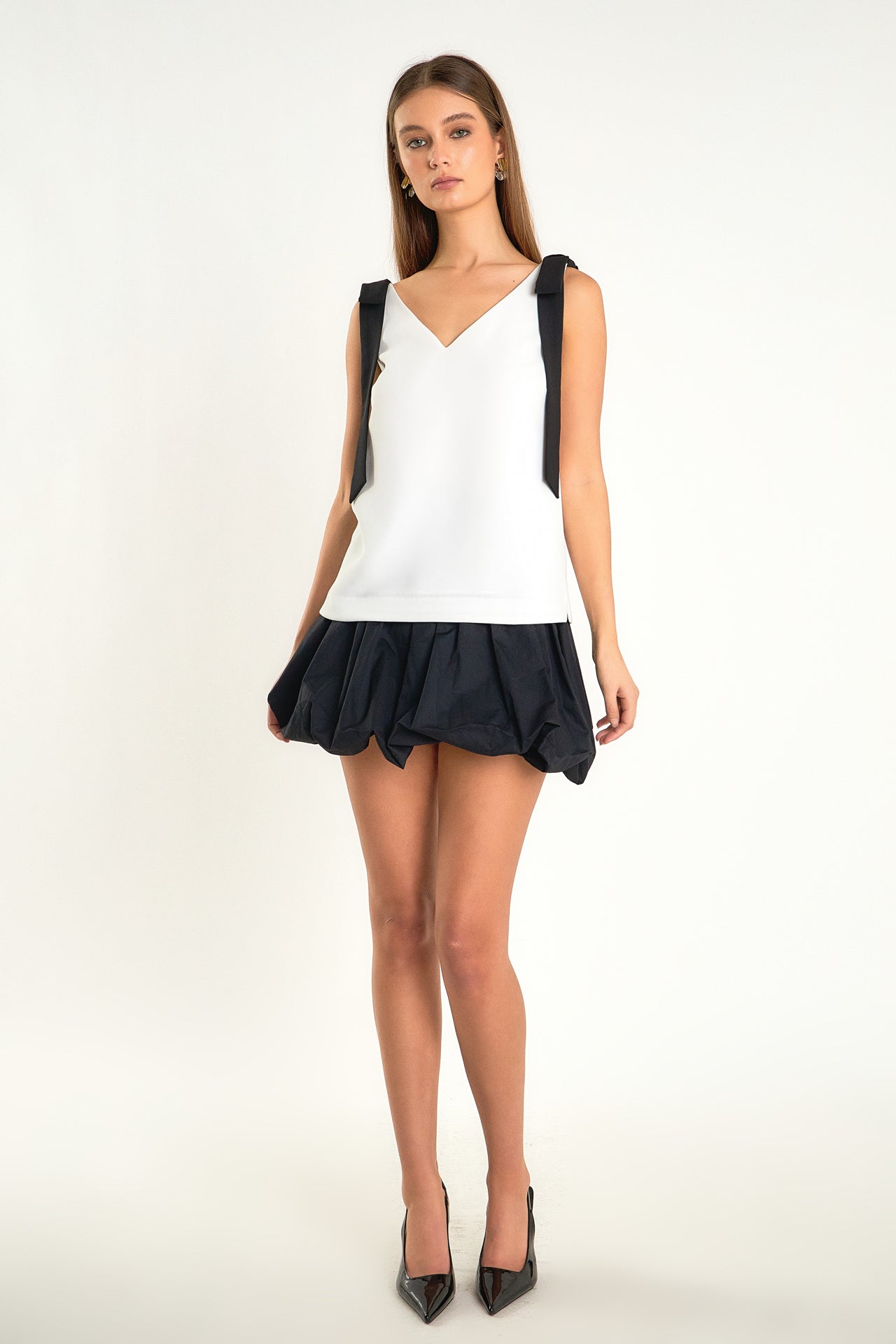 ENDLESS ROSE - High Waisted Bubble Mini Skirt - SKIRTS available at Objectrare