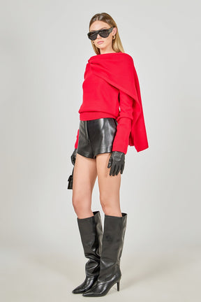 ENDLESS ROSE - Scarf Sweater - SWEATERS & KNITS available at Objectrare