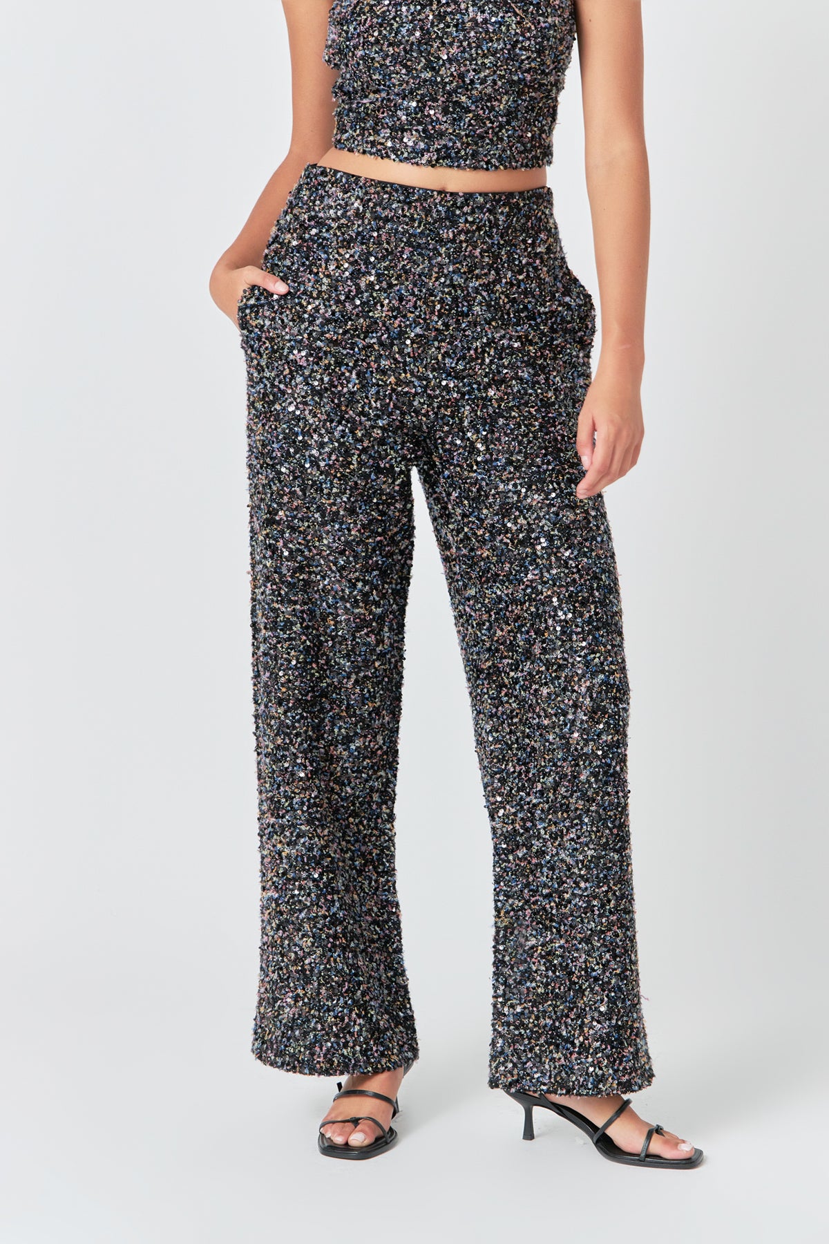 ENDLESS ROSE - Boucle Tweed Pants - PANTS available at Objectrare