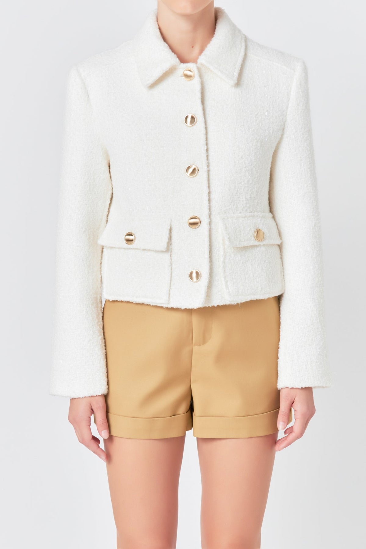 ENDLESS ROSE - Boucle Tweed Jacket - JACKETS available at Objectrare
