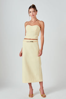 ENDLESS ROSE - Tweed Strapless Top - TOPS available at Objectrare