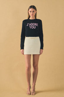 ENDLESS ROSE - J'adore You Sweater - SWEATERS & KNITS available at Objectrare