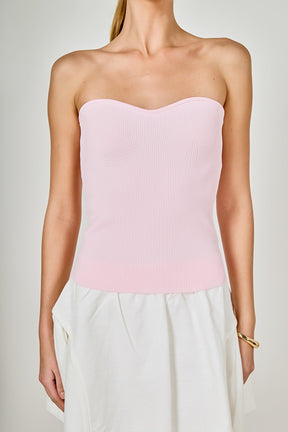 ENDLESS ROSE - Knit Strapless Top - TOPS available at Objectrare