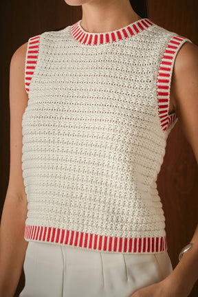 ENDLESS ROSE - Knit Bordered Top - SWEATERS & KNITS available at Objectrare