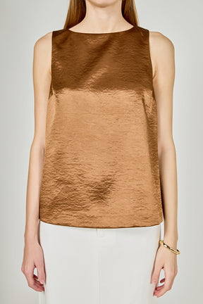 ENDLESS ROSE - Satin Velvet Square Neck Long Top - TOPS available at Objectrare