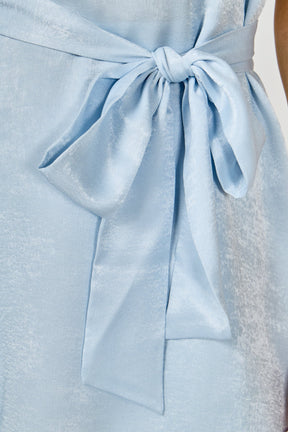 Spaghetti Tie Belted Romper Dress