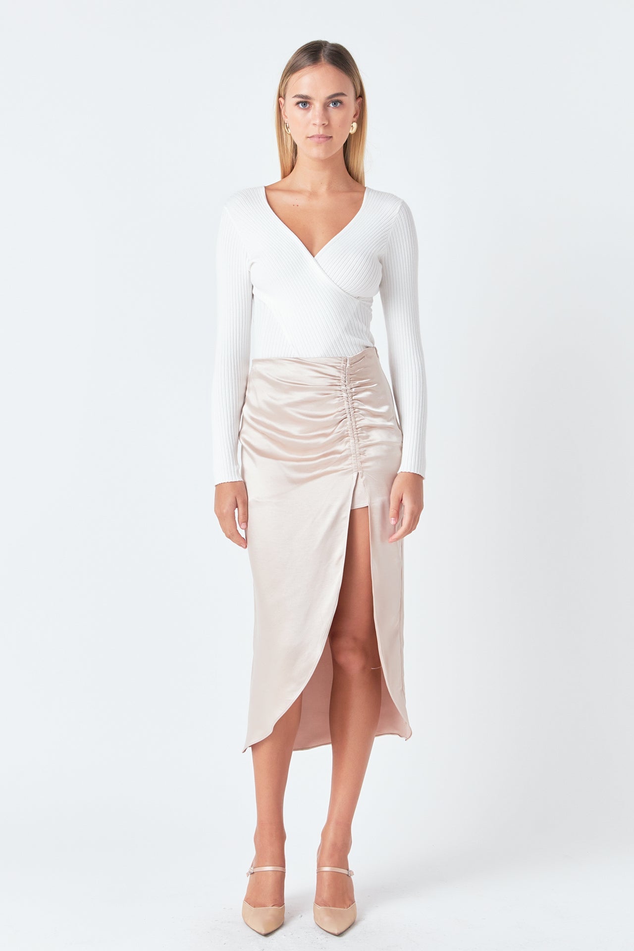 ENDLESS ROSE - Wrapped Detail Sweater - TOPS available at Objectrare