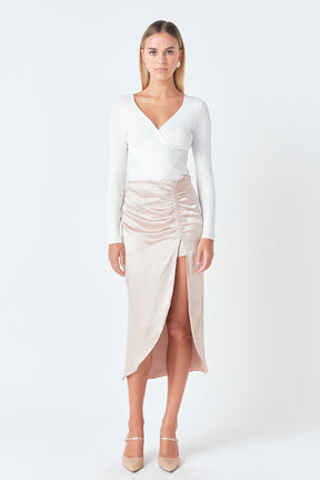 ENDLESS ROSE - Wrapped Detail Sweater - TOPS available at Objectrare