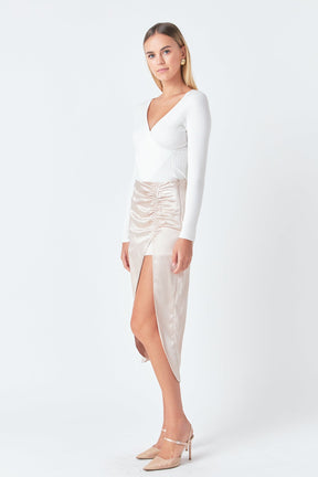 ENDLESS ROSE - Wrapped Detail Sweater - TOPS available at Objectrare