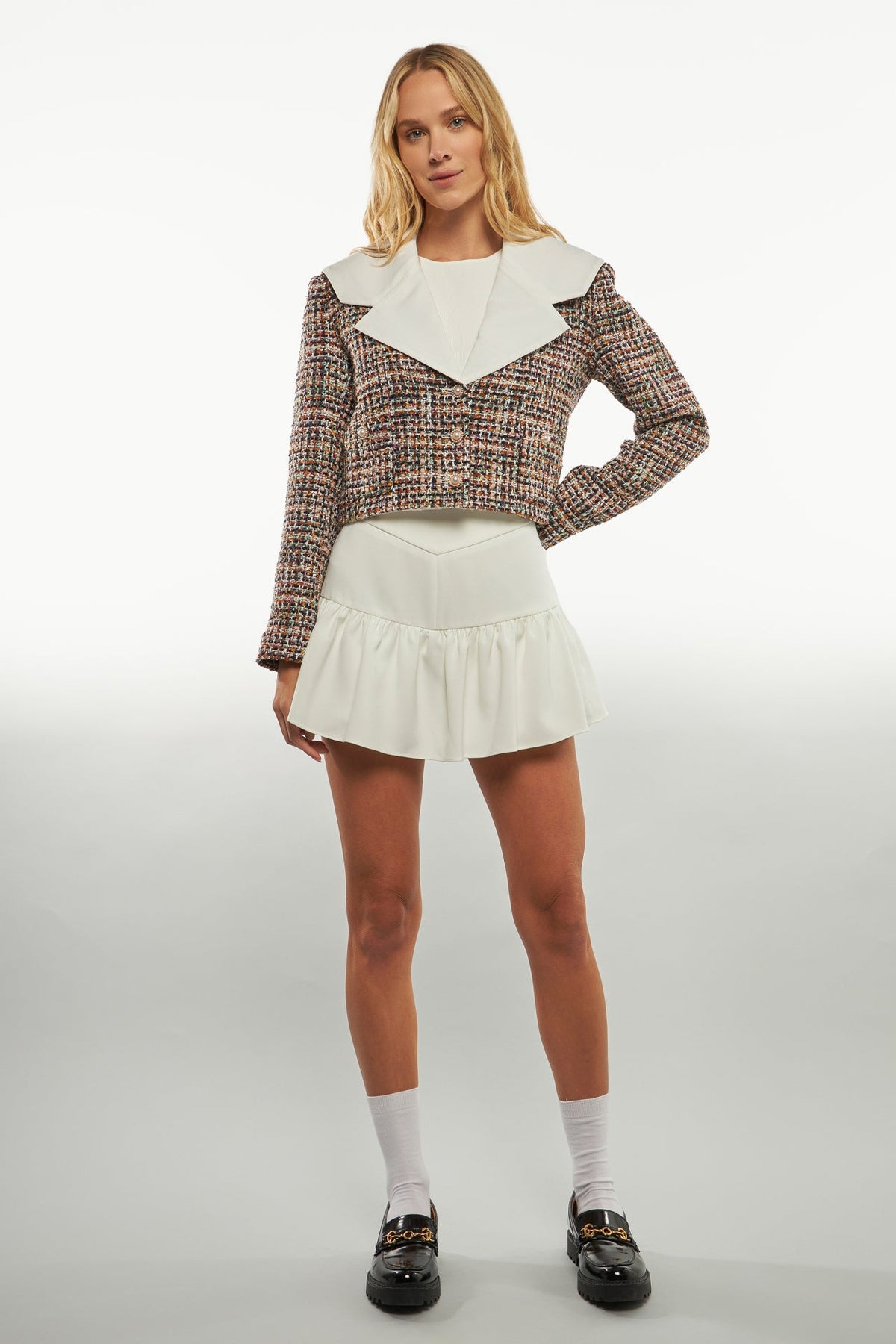 Ruffled Detail Skort