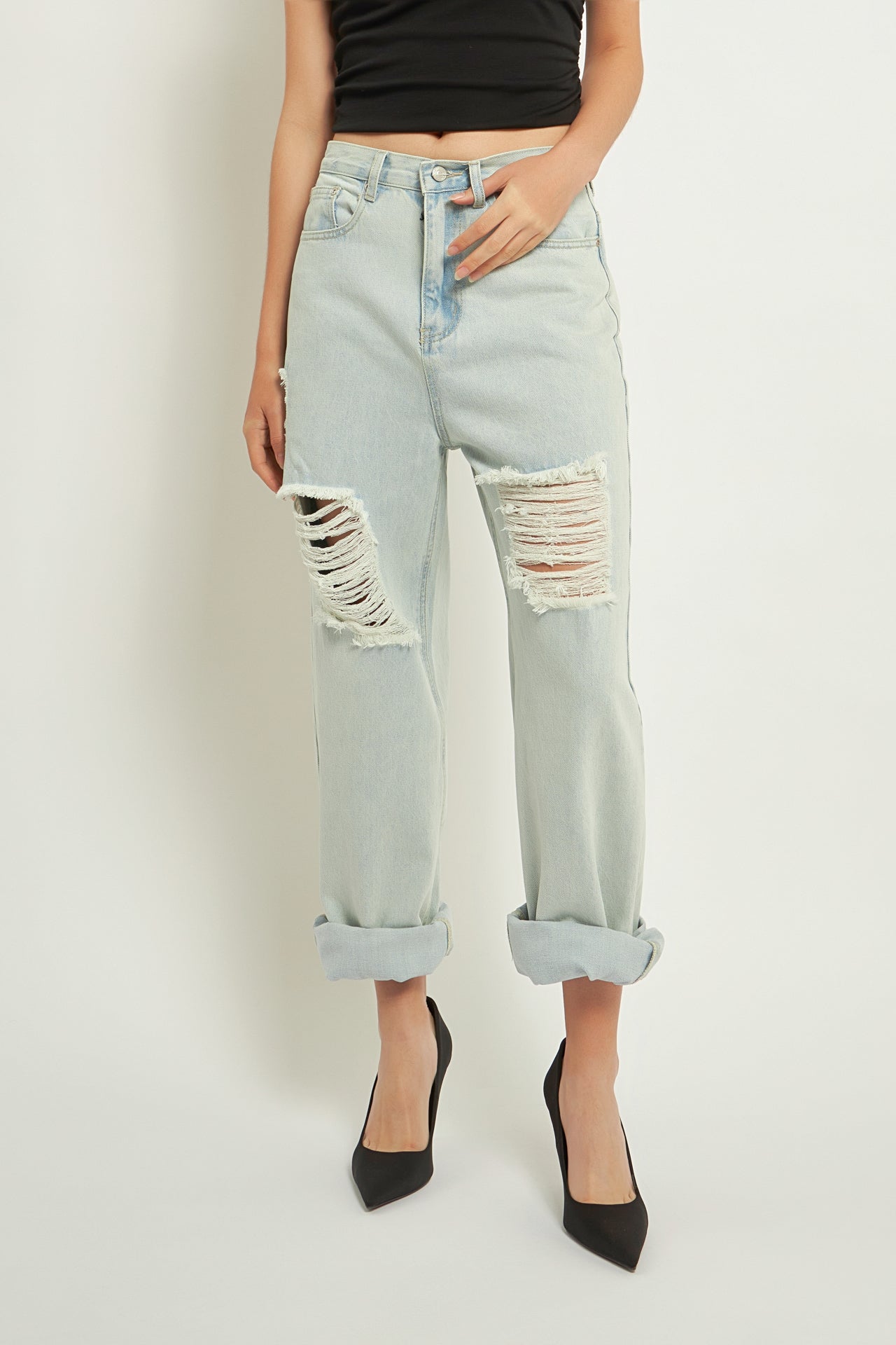 GREY LAB - Grey Lab - Destroyed Jeans - JEANS available at Objectrare