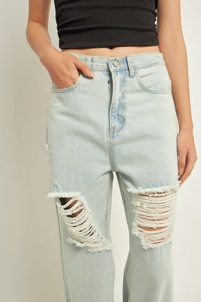 GREY LAB - Destroyed Jeans - JEANS available at Objectrare