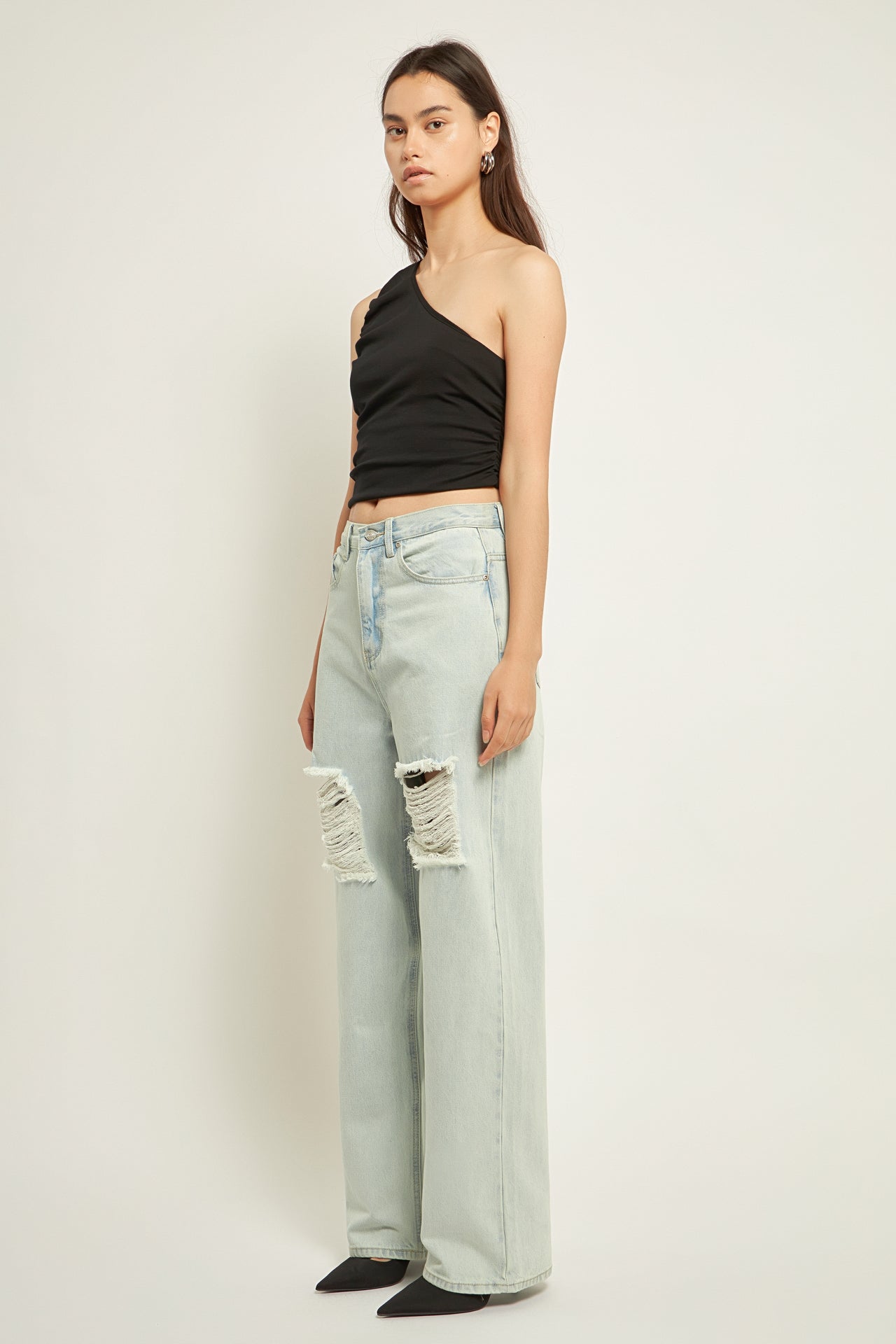 GREY LAB - Destroyed Jeans - JEANS available at Objectrare