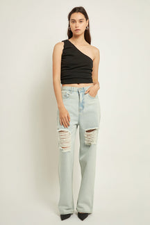 GREY LAB - Destroyed Jeans - JEANS available at Objectrare