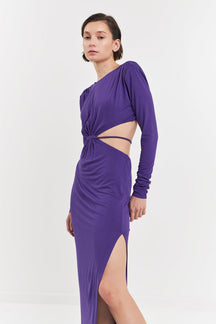 GREY LAB - Long Sleeve Open-Back Maxi Dress - DRESSES available at Objectrare