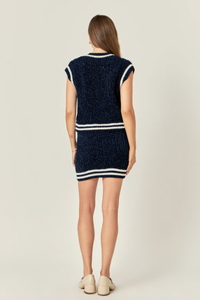 ENGLISH FACTORY - Chenille Contrast Mini Skirt - SKIRTS available at Objectrare