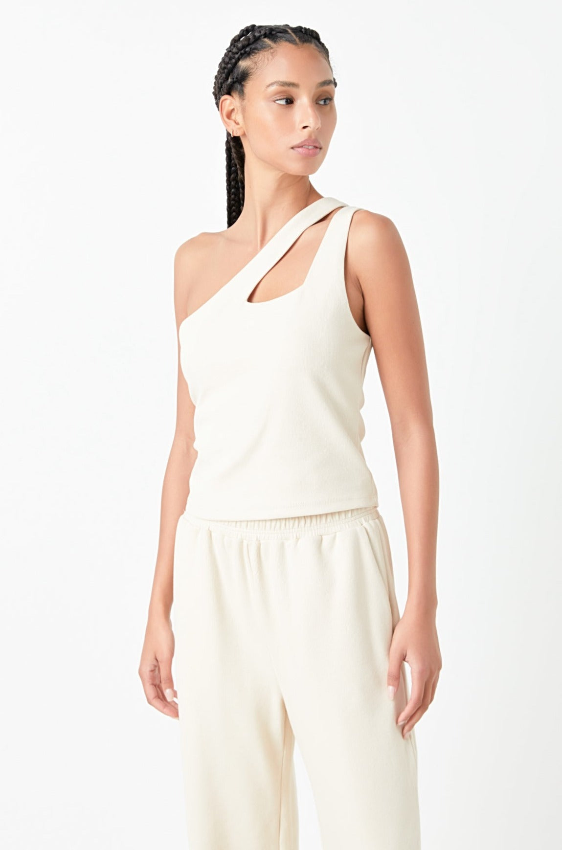 GREY LAB - Cut-Out Detail Tank Top - CAMI TOPS & TANK available at Objectrare