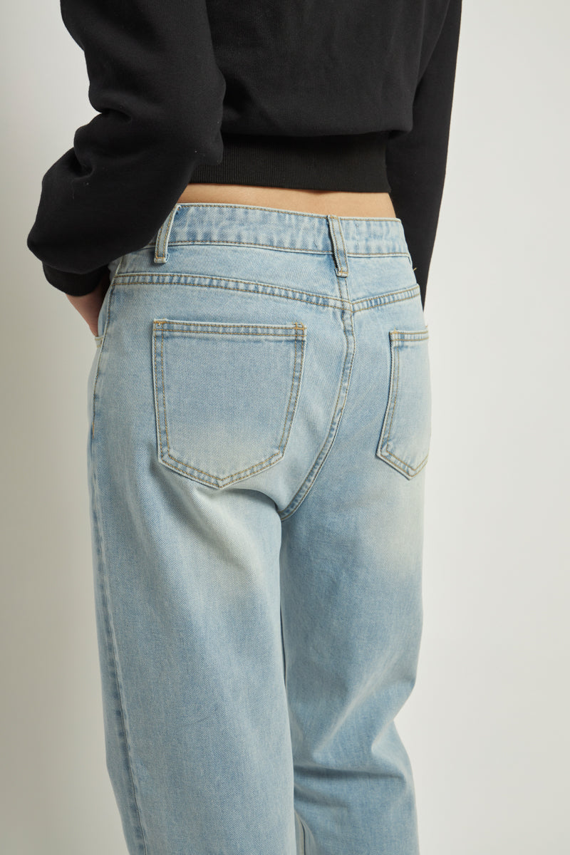 GREY LAB - Turn Over Hem Regular Fit Jeans - JEANS available at Objectrare
