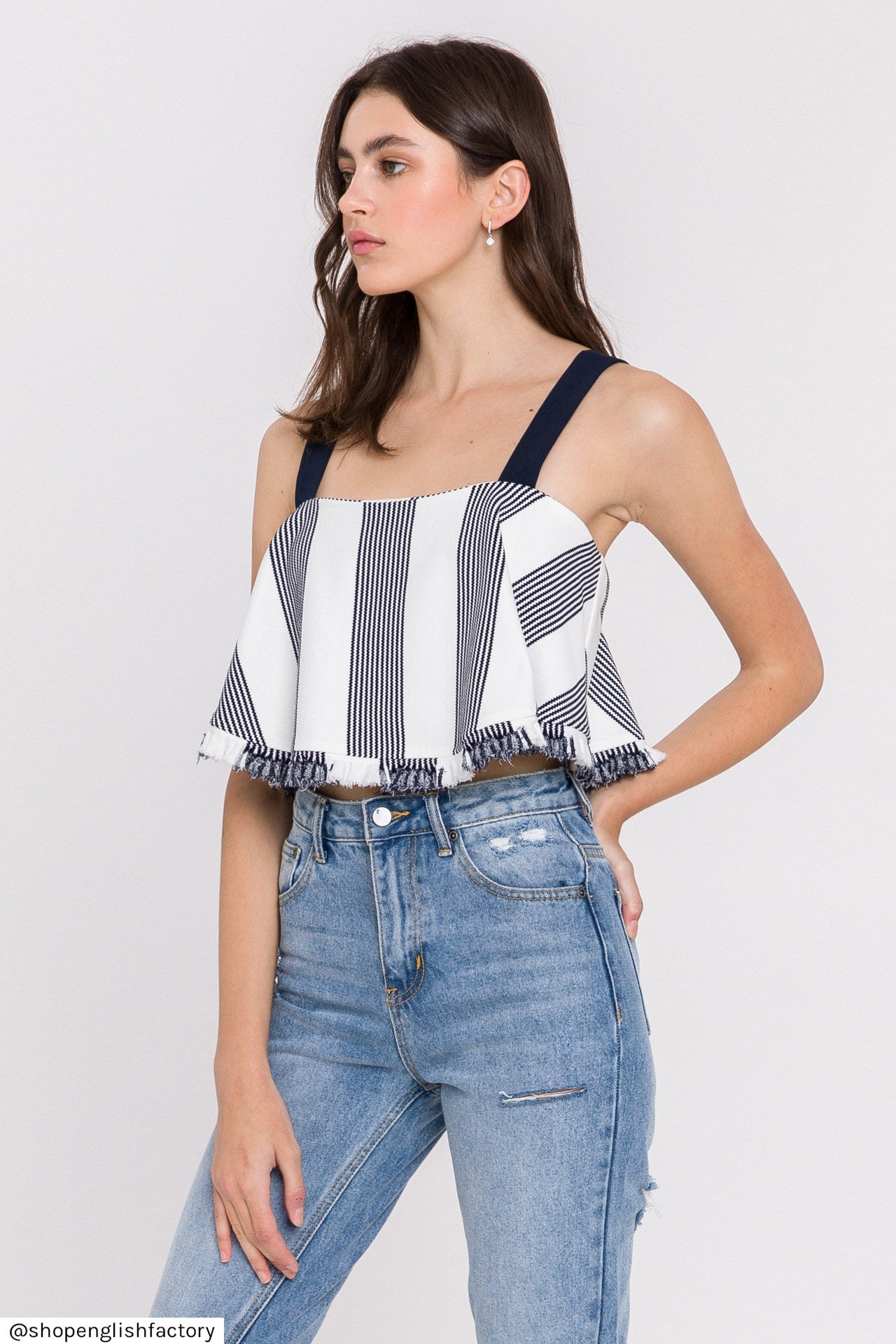 ENGLISH FACTORY - English Factory - Stripe Crop Top - TOPS available at Objectrare