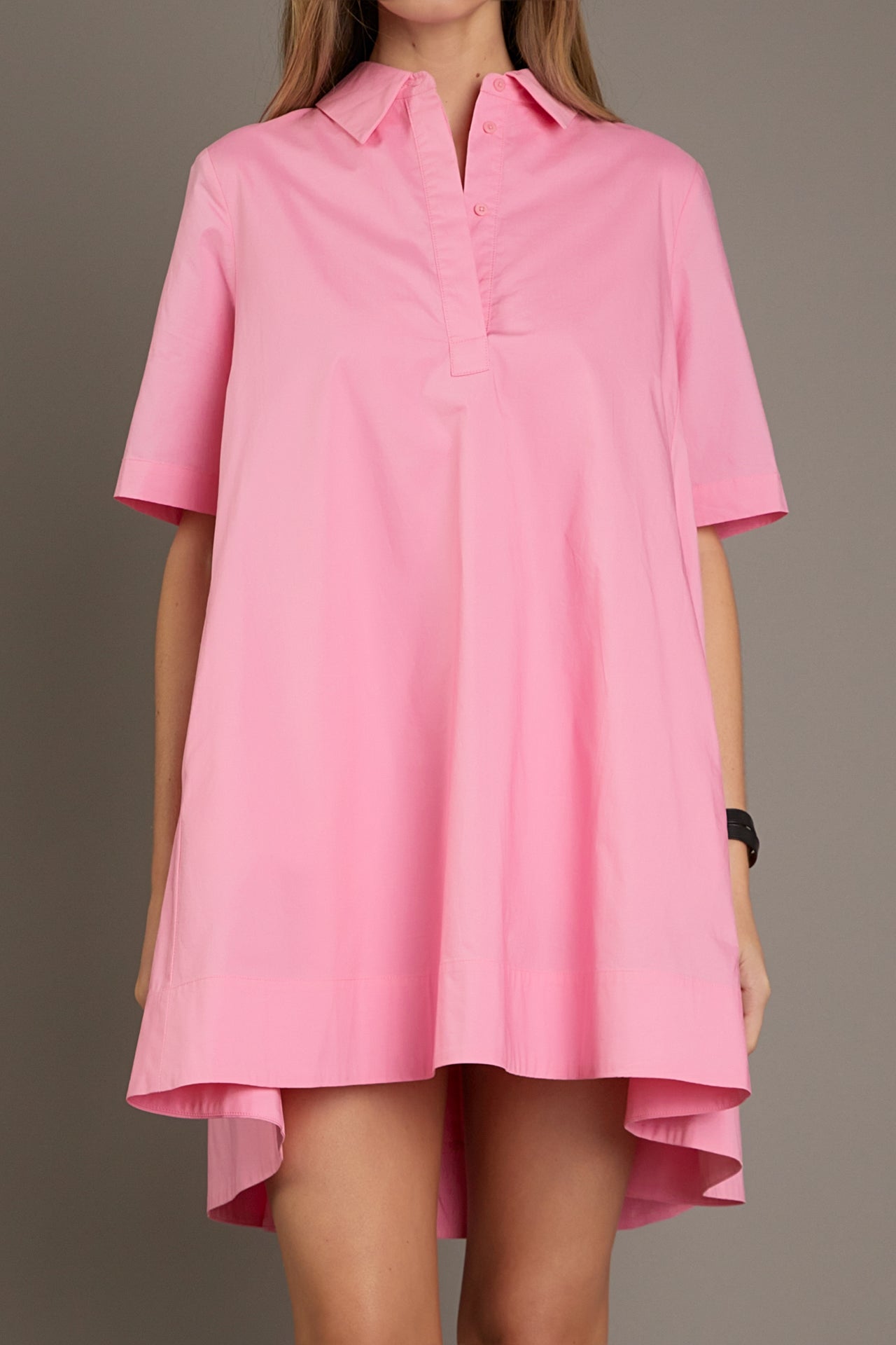 ENGLISH FACTORY - English Factory - A-line Short Sleeve Shirt Dress - DRESSES available at Objectrare