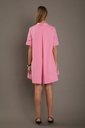 ENGLISH FACTORY - English Factory - A-line Short Sleeve Shirt Dress - DRESSES available at Objectrare