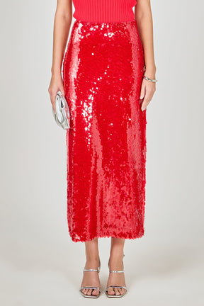 Sequins Midi Skirt