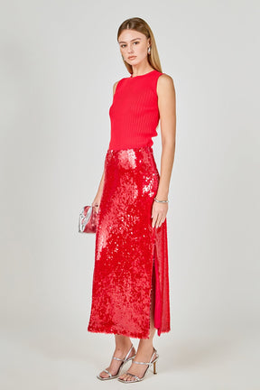 Sequins Midi Skirt