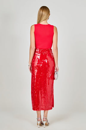 Sequins Midi Skirt