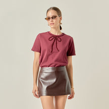 ENGLISH FACTORY - Beaded Bow Tee - T-SHIRTS available at Objectrare