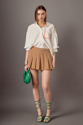 ENGLISH FACTORY - Anne Colorblock Shirt - BLOUSES available at Objectrare