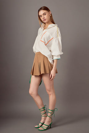 ENGLISH FACTORY - Anne Colorblock Shirt - BLOUSES available at Objectrare