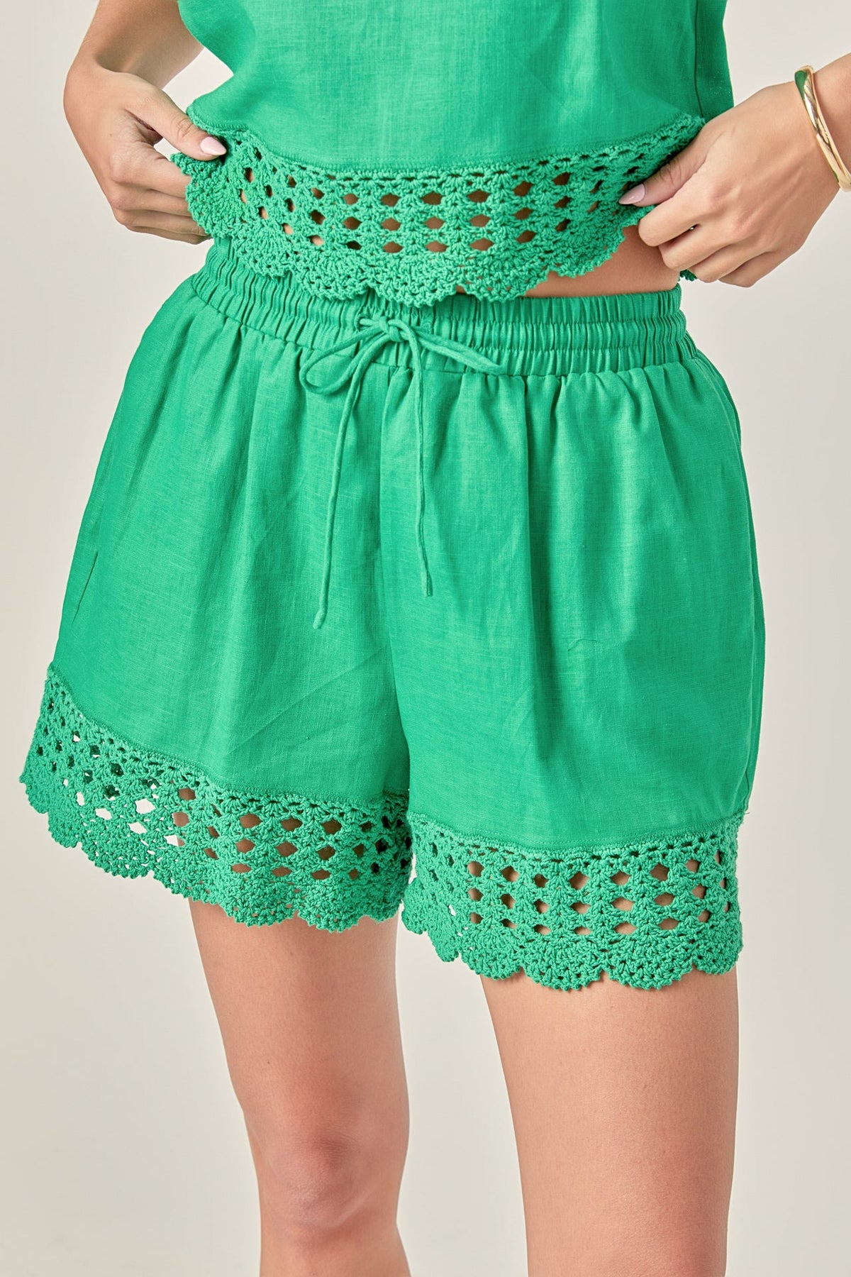 ENGLISH FACTORY - The Elara Embroidered Shorts - SHORTS available at Objectrare