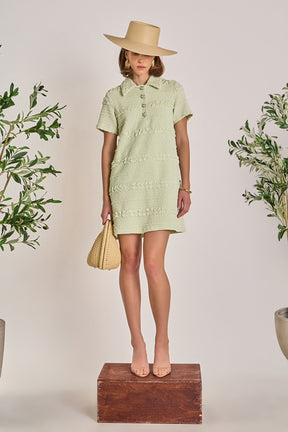 ENGLISH FACTORY - Textured Mini Dress - DRESSES available at Objectrare